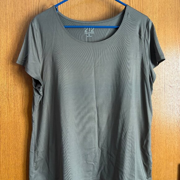 212 Collection Tops - Olive Green Fancy Tee